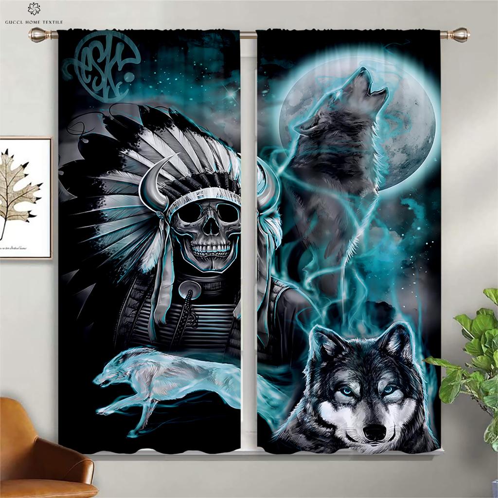 Плотные шторы с принтом животных и волков, теплоизоляция, спальня, гостиная, кухонные декоративные шторы, украшение дома