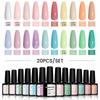 PHOENIXY 6/10/12/13/18/20pcs Colors Gel Nail Polish Set Soak Off Gel Set with Pure Color for Nail Art Design Starter Kit for Beginner DIY At Home