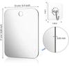 1Pc Acrylic Mirror With Wall Suction Shower Mirror with Razor Holder For Man Shaving Women Makeup Portable Travel Bathroom