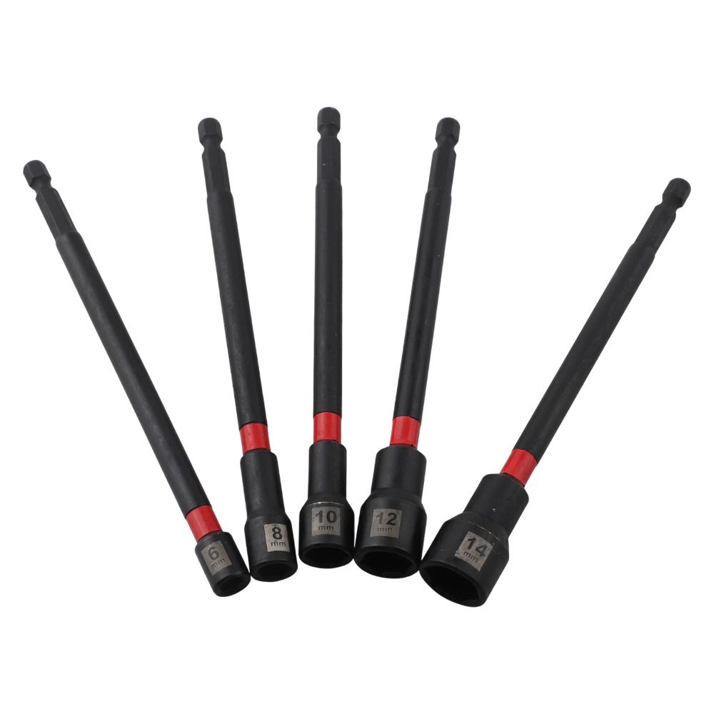 150 mm Length Magnetic Long Nut Driver Hexagon Socket Wrench  Impact Drill Use