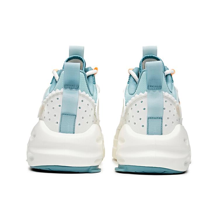 Anta Bastard Non slip Lightweight Mid top Skateboard Shoes Men's White Blue Green 112128084-4