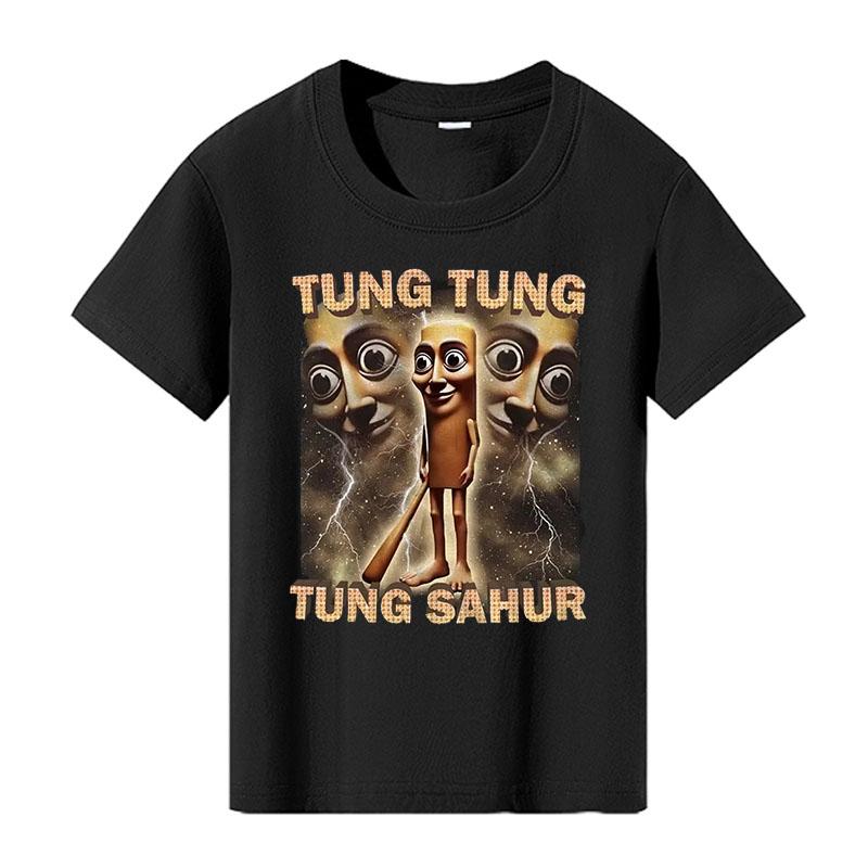 Мужская футболка Tung Sahur с графическим принтом, летняя, повседневная, свободная, модная, смешная, с круглым вырезом, с коротким рукавом, одежда, футболка, унисекс