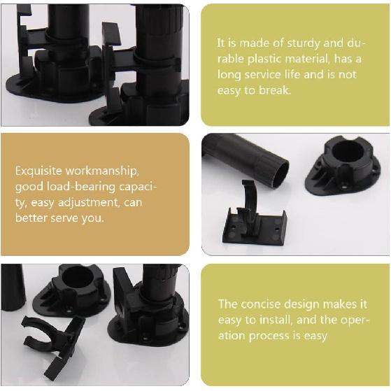 Cabilock 20pcs Cabinet Toe Kick Clips, Pvc Furniture Plinth Clips for Home Kitchen Furniture Table