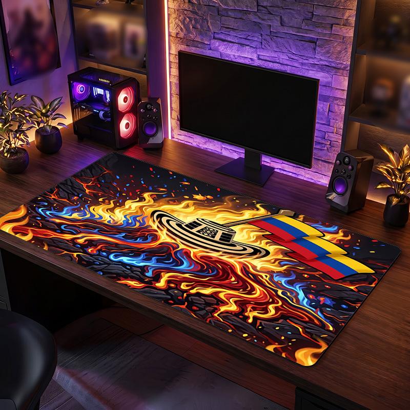 Colombia Football Crest Mouse Pad, Extended Non Slip Rubber Desk Mat for Gaming Office Laptop Fan Gift