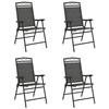 VidaXL Folding Garden Chairs Set of 4 In Steel and Textilene, Garden Seat, Patio Chair, Dining Chair of 3157293