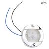 4pcs RV Yacht 6 LED Stern Light Round Stainless Steel Cold LED Tail Lamp