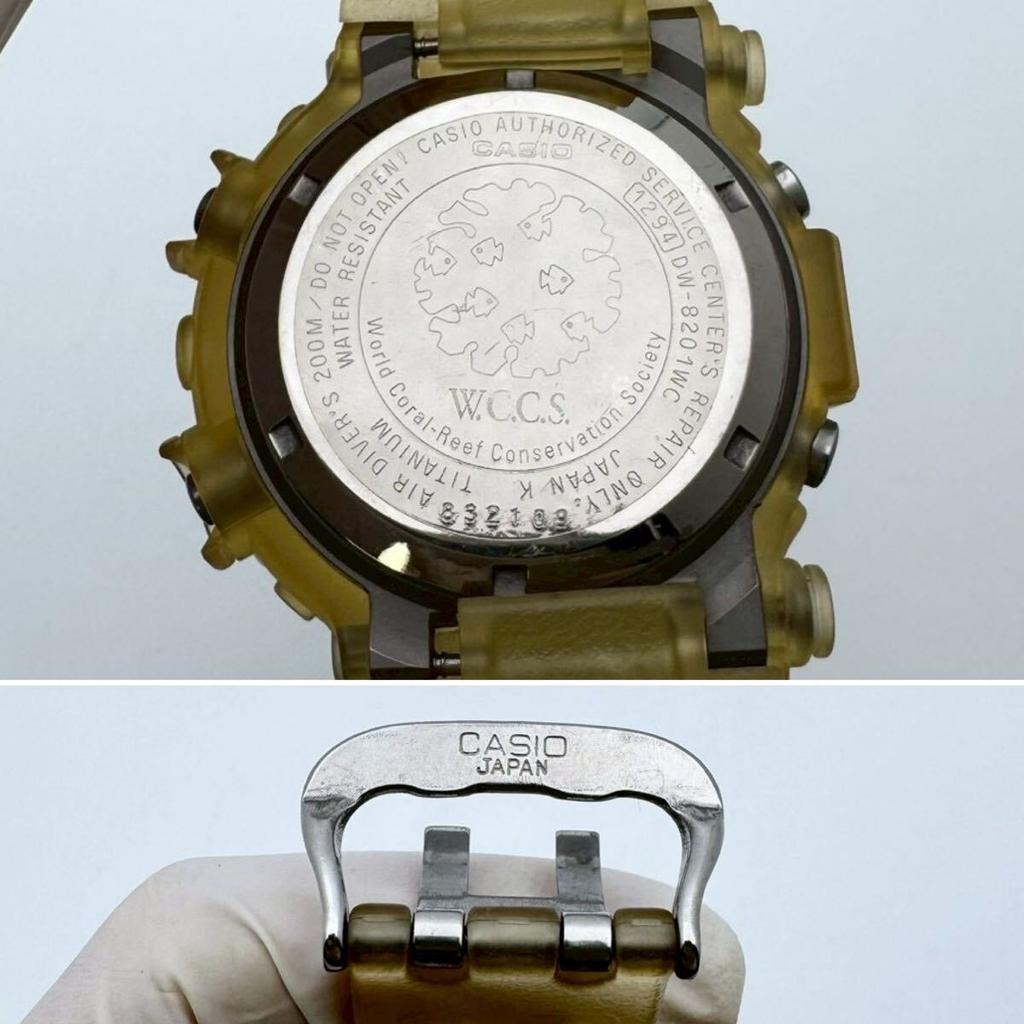 Casio FROGMAN Тройная Манта Титановые Цифровые Часы / G-SHOCK DW-8201WC