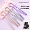 Wheat Straw Folding Hair Straightening Comb - Portable Hairdressing Styling Tool
