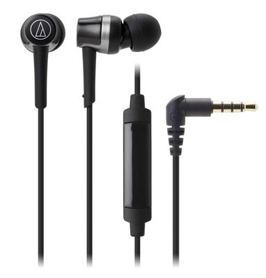 Наушники Audio Technica BK Проводной пульт дистанционного управления с микрофоном для смартфонов Канального типа SoundReality Черный ATH-CKR30iS