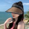 Женская летняя модная шляпа с пустым верхом, большая соломенная шляпа с полями, корейская версия, новая женская солнцезащитная шляпа с козырьком от солнца