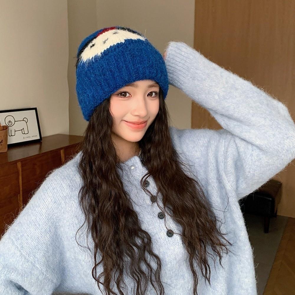 Ear Protection Outdoor Knitted Beanie Hat Warm Winter Beanie Hat  Girls
