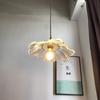 Nordic Single Head Net Red Chandelier Ресторан Гостиная Бар Прикроватная Спальня Nordic Modern Brass Flower Glass Chandelier
