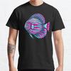 Men Fashion Casual Short Sleeves Discus Fish Tops Aesthetic Vintage Oversized T-shirts