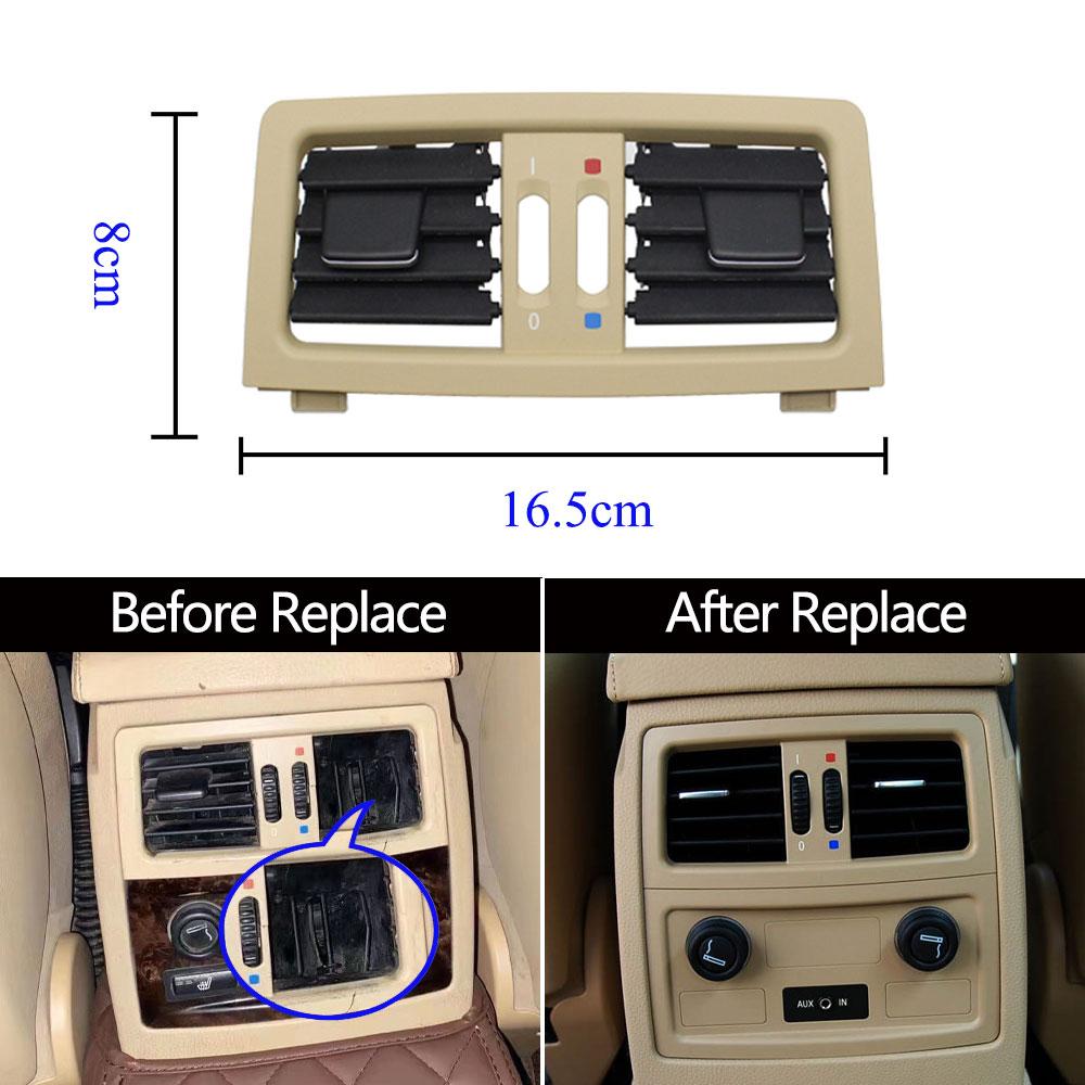 Задняя решетка кондиционера автомобиля, розетка, вентиляционная панель переменного тока для BMW 5 серии E60 E61 545i 550i 2003 2004 2005 2006 2007 2008