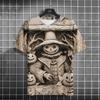 Halloween Pumpkin Head Scarecrow Emboss Print T-shirts Designer O-neck Short Sleeves Women's T Shirt Fashion Women Clothing Tops