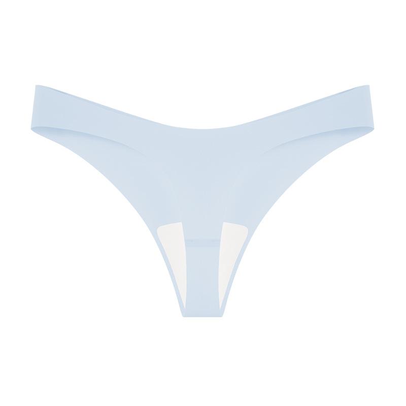 Women's Ice Silk Yoga Sports Thong with No Trace, Thin Design, Low Waist, Pure Cotton Crotch, Antibacterial Crotch, No Hip Clip, Women's Thong