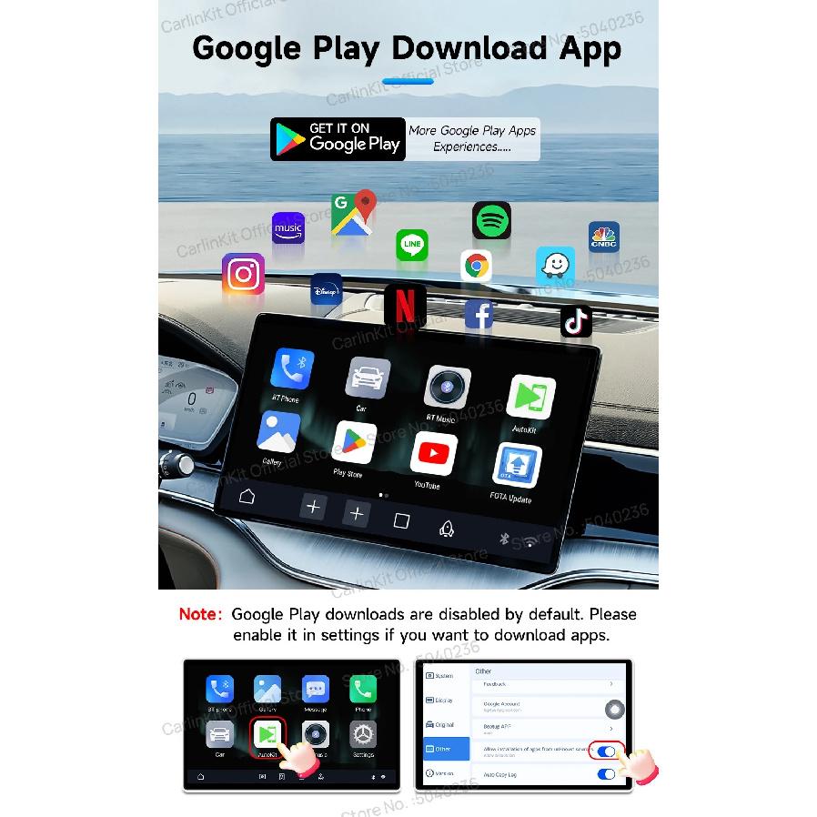 CarlinKit CarPlay Android TV Box Lite Wired to Wireless Car Play Android Auto Adapter with HDMI Video Streaming Box for OEM Car