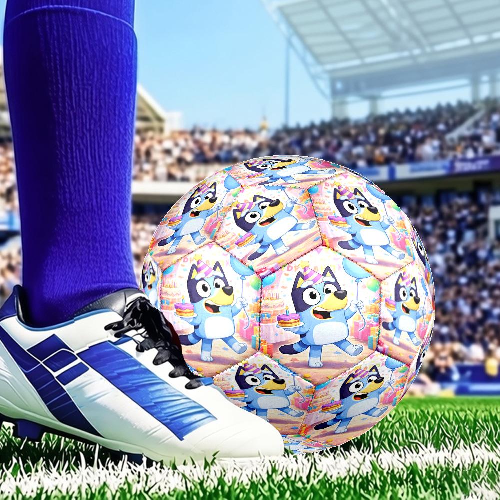 Paw Prints And Bluey Friends Size 5 Soccer Ball, Suitable for Training and Matches, High-Elasticity, Wear-Resistant Material Gift for Fan