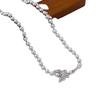 Zirconium bow Shijia pearl necklace women's fashion autumn and winter niche high-end new light luxury women's sweater chain