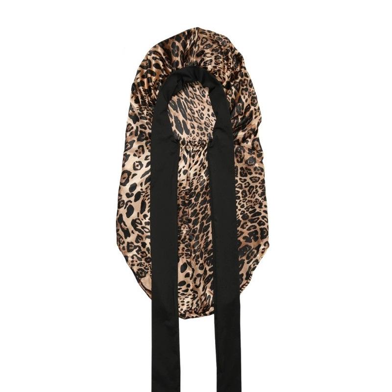 Длинный шелковый атласный платок-боннет для женщин - Защита волос с завязкой-бантом