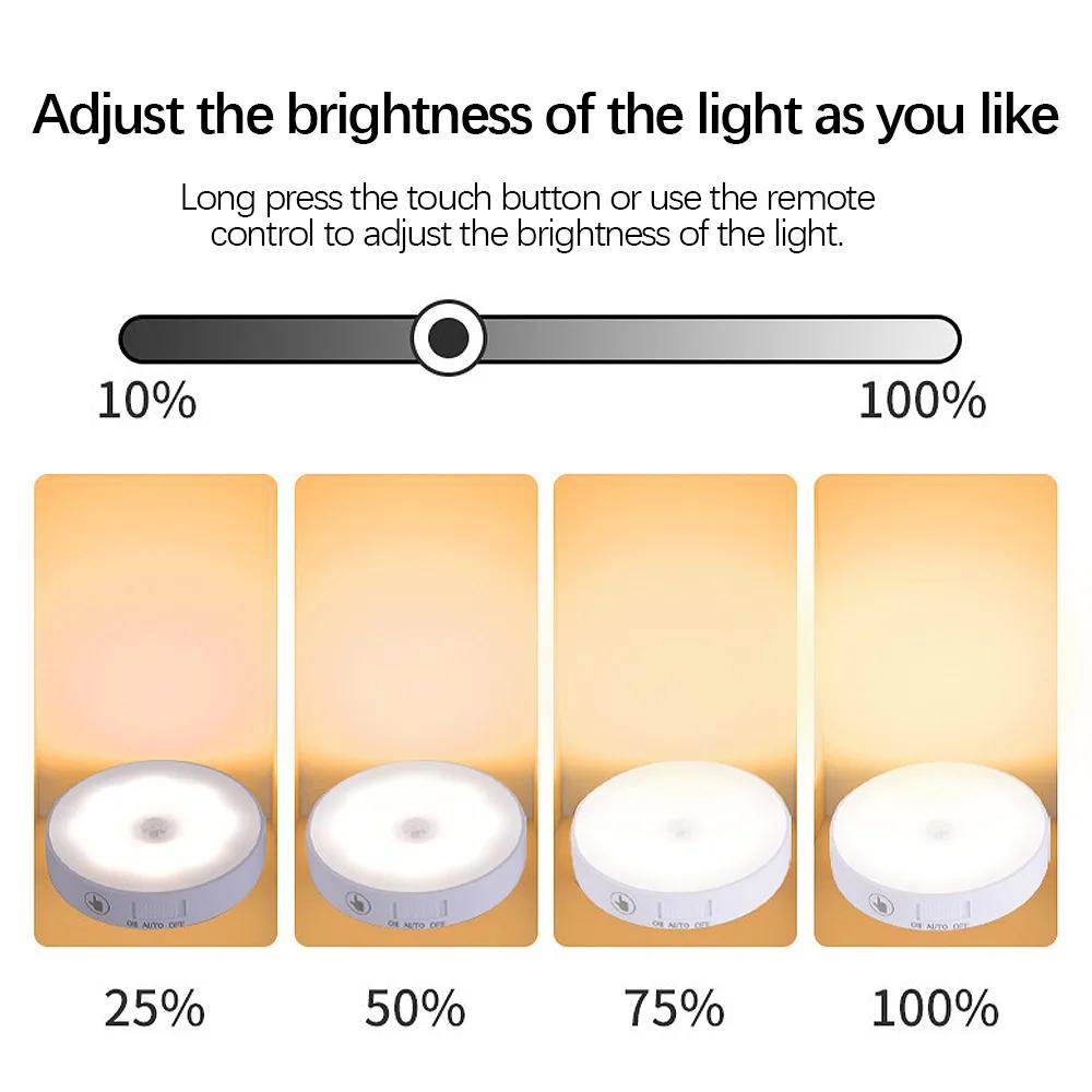 Xiaomi Ночной Светильник С Датчиком Движения Беспроводной Светодиодный USB Перезаряжаемый Светильник RGB Mood Puck Lights Для Спальни Прикроватная Тумбочка