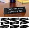 Lightweight Desk Sign Black Seating Sign Funny Seat Cards  Office