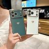 Модный блестящий силиконовый чехол с покрытием в форме сердца для IPhone 17 Pro Max Air 16 15 14 13 12 11 Plus Ударопрочный бампер Задняя крышка