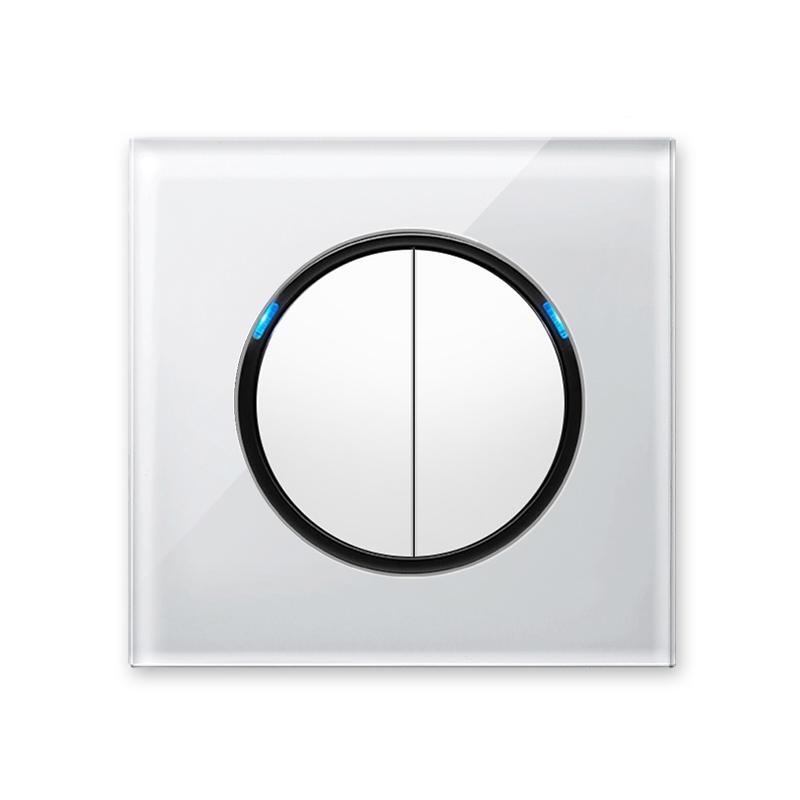 2025 LED Home Use Glass Panel Wall Light Switches Electric 220V Wall and Socket Durable  Product