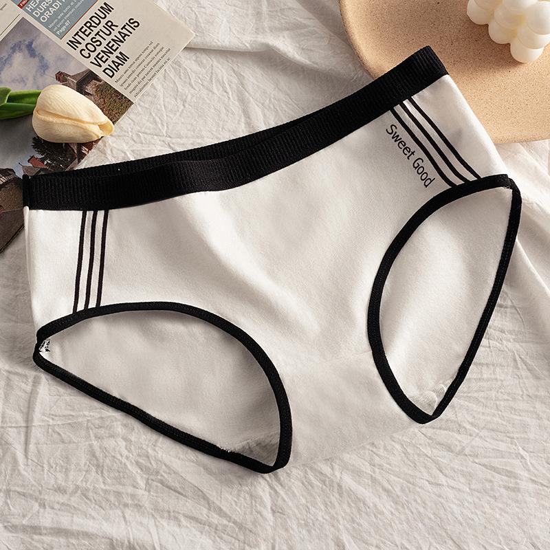 Cotton Mid Waist Seamless Triangle Women's Panties