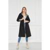 Women's Drawstring Waist Water Repellent Hooded Trench Coat