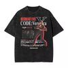 Resident Evil Biohazard 3 Horror Game Washed Graphic Tee Retro Harajuku Print Oversized Short Sleeve Unisex Casual Streetwear Cotton Tops Men Women
