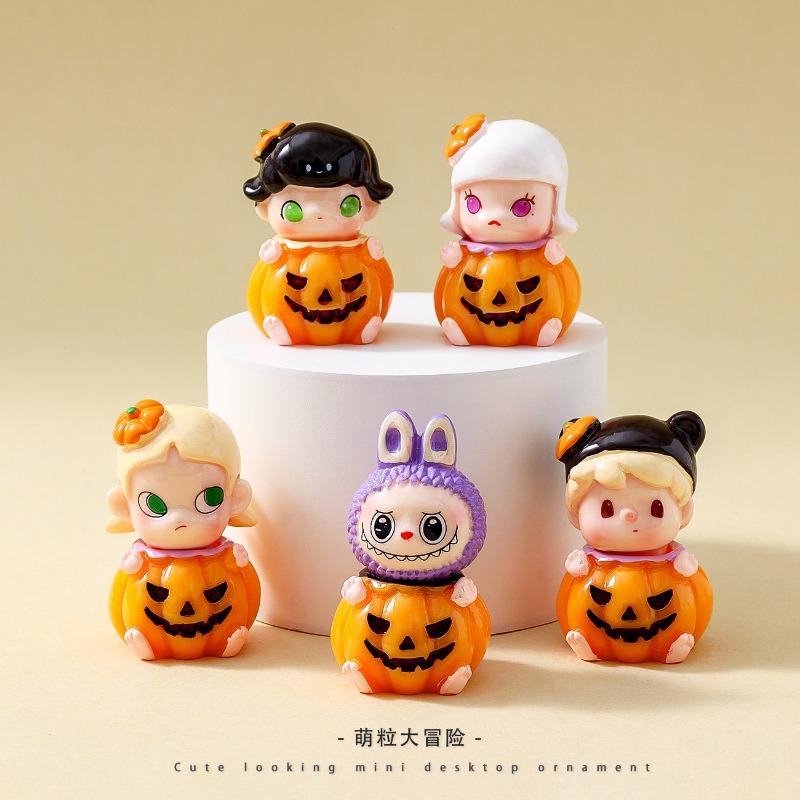 New Halloween Cute Ornament, Funny Pumpkin DIY Ornament Accessories Resin Handicraft Small Ornament