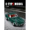 1/24 Jaguar E-Type Высокодетализированная масштабная металлическая модель автомобиля Отличный подарок для дома и декора Коллекционный предмет Подарок мальчику на день рождения Декор Ребенок