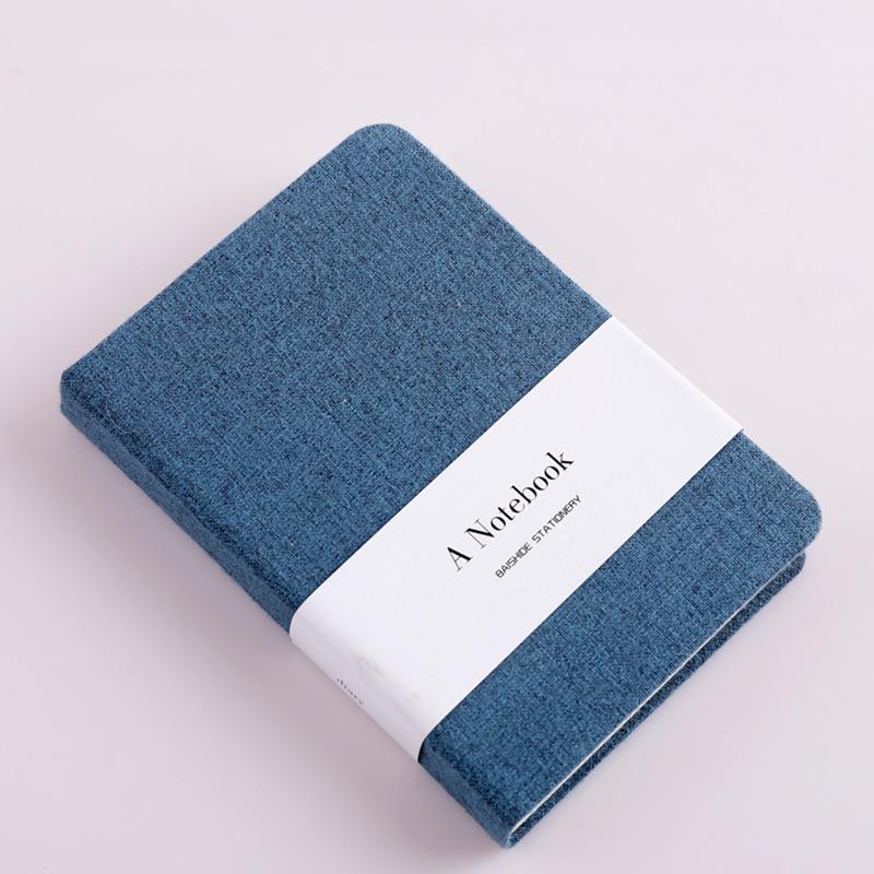 Custom A5 Fabric Printed Notebook 128 Sheets Sewing Bound Lined Blank Journal ODM Corporate Gift Eco Stationery