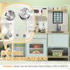 Pretend Play Kitchen, Kids Kitchen Playset with Light & Sound Stove, Turning Knobs, Cooking Accessories