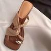 Модные женские туфли на высоком каблуке, шлепанцы с зажимом для пальца, летняя ретро-модная обувь, дизайнерские элегантные женские сандалии для платья, тренд 2025, брендовая женская обувь