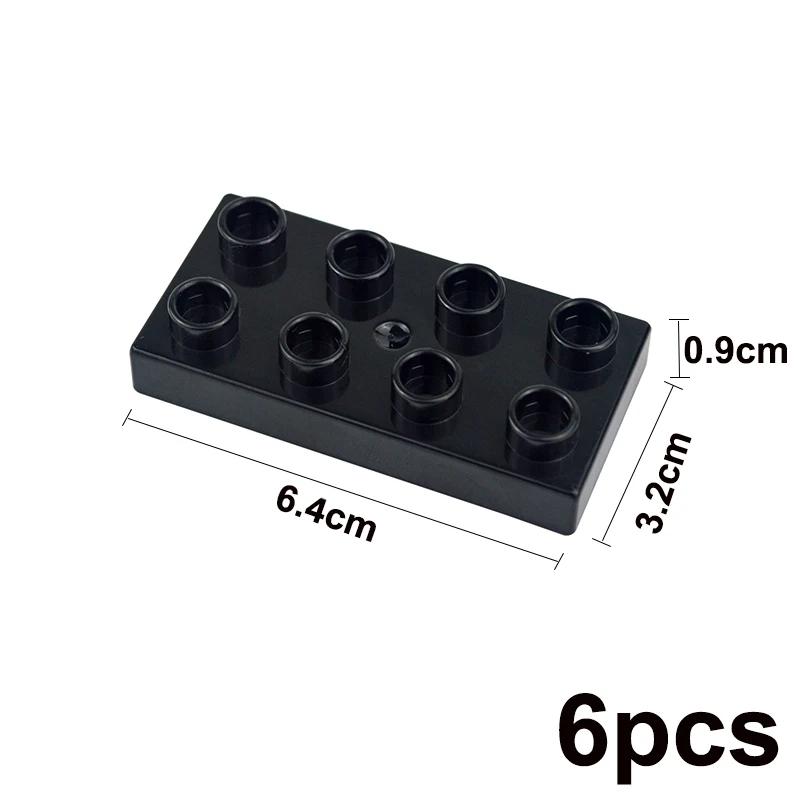 Big Size Duploes Building Blocks City Colorful Bulk Large Particle 2x2 2x4 Parts Assembled Thin Bricks Compatible Large Toy Gift