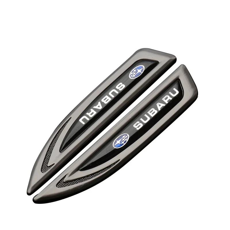 2PCS Car Body Fender Side Emblem Sticker For Subaru BRZ WRX Tribeca Impreza Legacy STI Ascent Levorg Rear Trunk Badge Decals