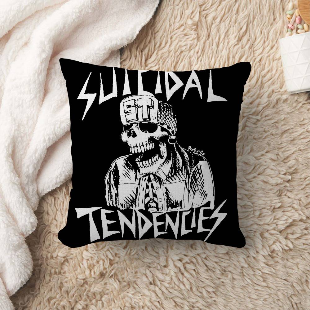 SSuicidalTendencys Heavy Rock Band Maple Design Cushion Cover Happy Autumn Harvest decor Holiday Decorati Pillow Cover