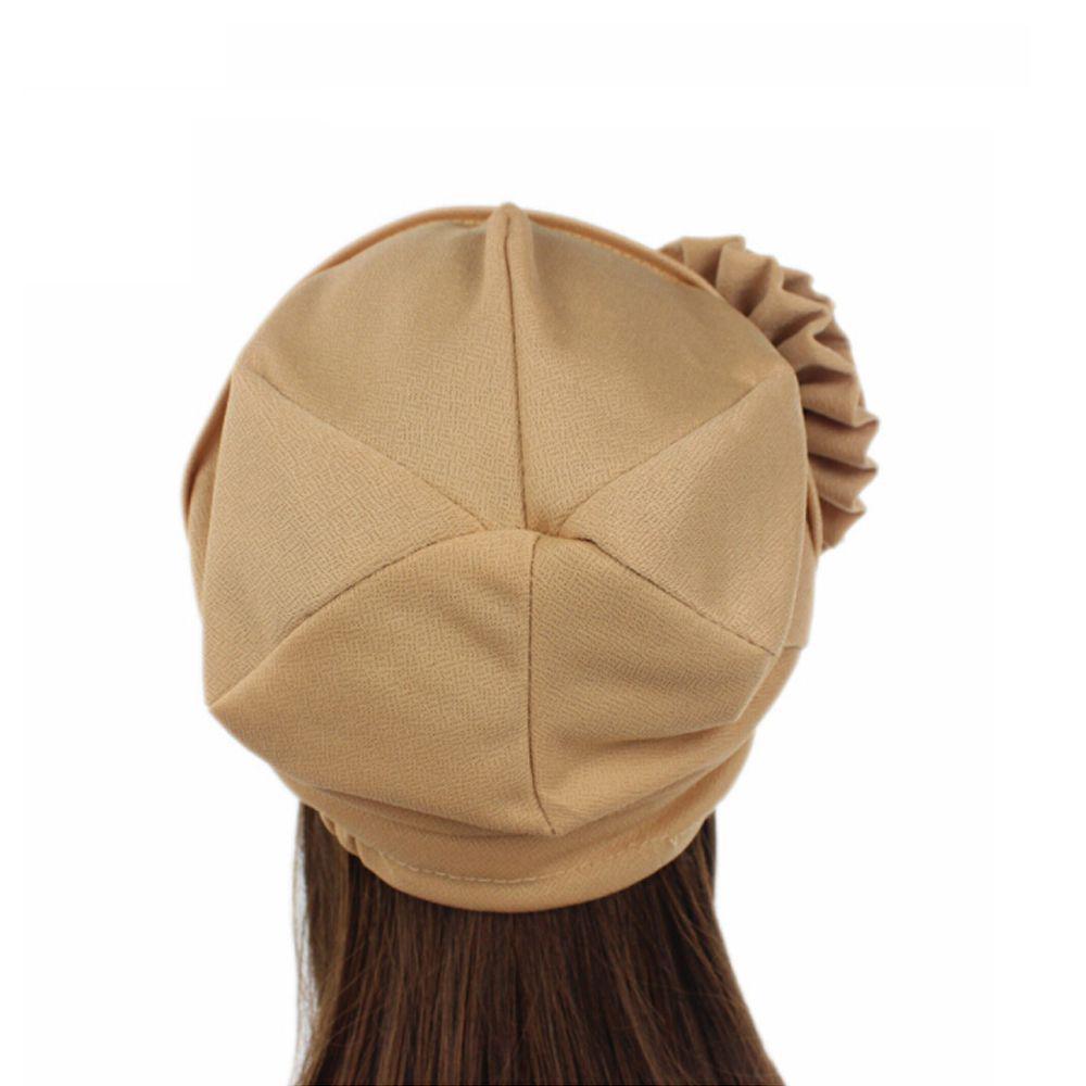 Женская мода на открытом воздухе, шляпа с цветком от рака, тюрбан для химиотерапии, шапка-бини, мешковатая кепка, хиджаб