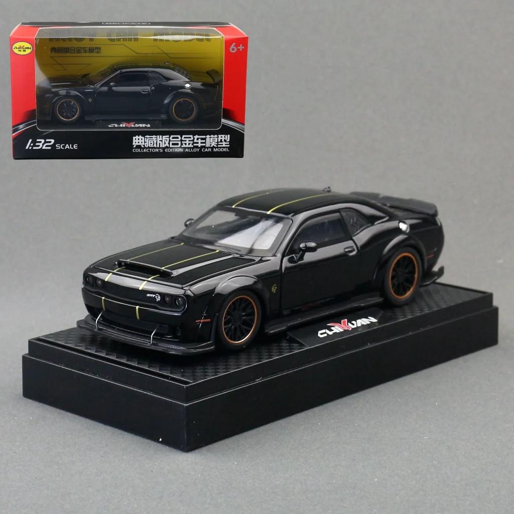 1/32 масштаб Dodge Challenger Hellcat SRT литой автомобиль модель звук свет инерционный металлический игрушечный автомобиль мальчик подарок коллекция миниатюрный автомобиль