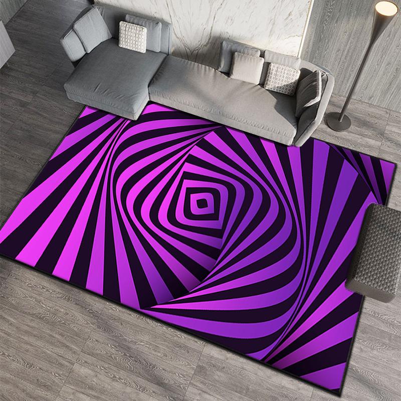 Illusionary Dizziness Carpet Large Living Room Decor Home Stereoscopic Effect Retro Bedroom Rooms Mat Hotel Hall Rugs Decorate
