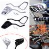 1 Pair Universal 8mm 10mm Motorcycle Scooter Back Side Mirror Modification Skull Craw Shadow Rear View Mirrors