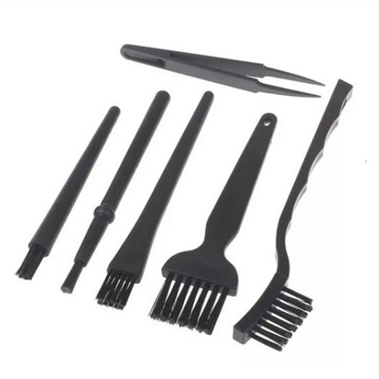 Набор антистатических щеток для очистки пыли с телефонов, компьютеров, клавиатур и печатных плат с круглой рукояткой