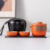 Lu Baoyanhe One Pot Two Cups Ceramic Travel Tea Set Tea Pot Company Business Activities Bank Hotel Souvenir