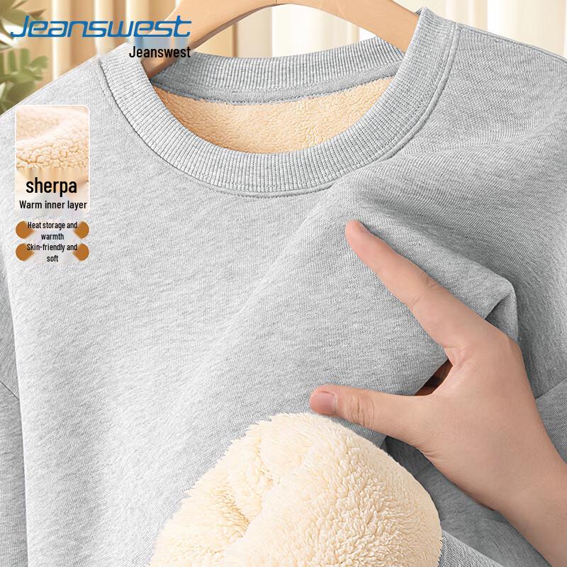 Мужской флисовый свитшот с круглым вырезом Jeanswest Осень/Зима