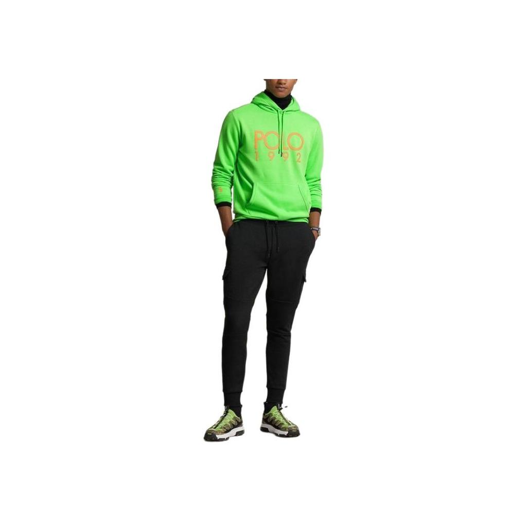 Polo Ralph Lauren Ss24 Толстовка с капюшоном и длинными рукавами с принтом логотипа-буквы Мужская толстовка Ярко-желто-зеленый MNPOKNI16823425-330