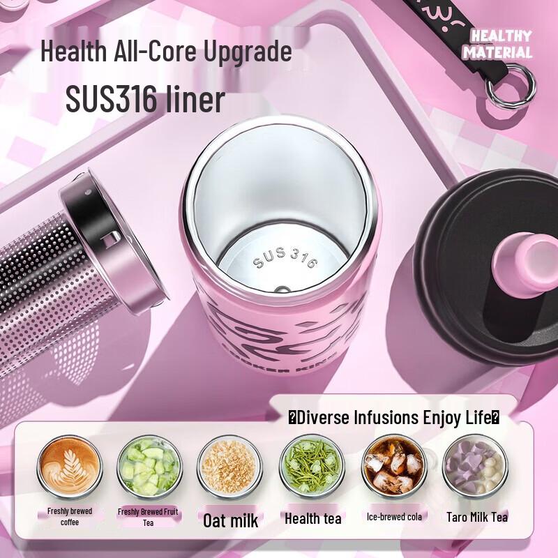 COOKER KING 316 Stainless Steel Graffiti Ice Cream Insulated Tumbler 600ml