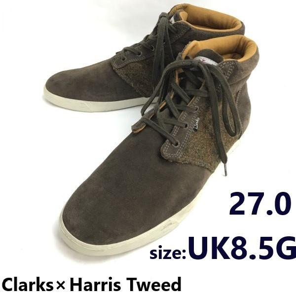 Clarks Полусапожки из твида Харрис 8.5G 27 коричневые(ИСПОЛЬЗОВАЛ)