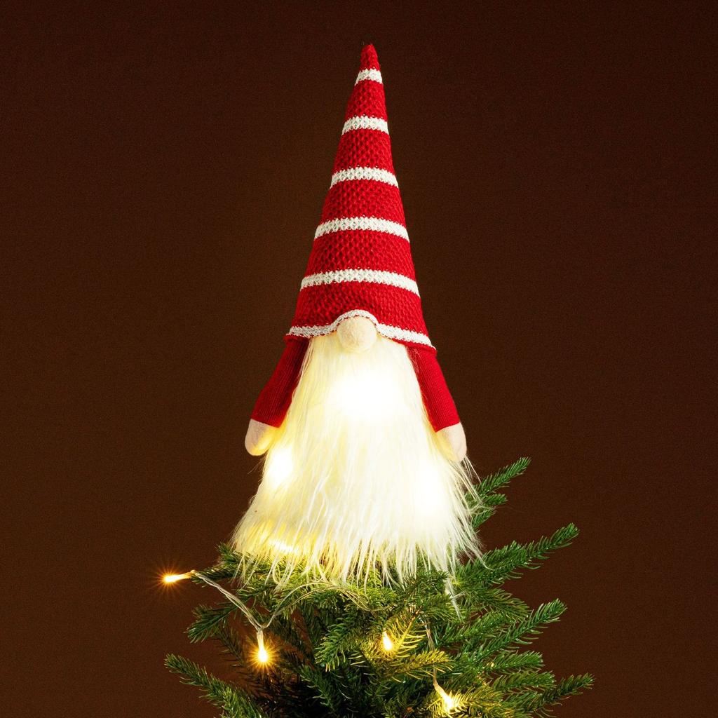 Christmas Luminous Faceless Old Man Doll Window Doll Knitted Hat With Light Goblin Christmas Ornaments